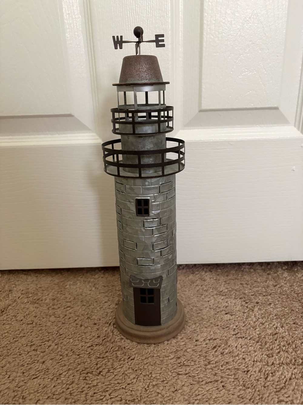 Decorative Gray Stone Lighthouse Accent - Home Accents